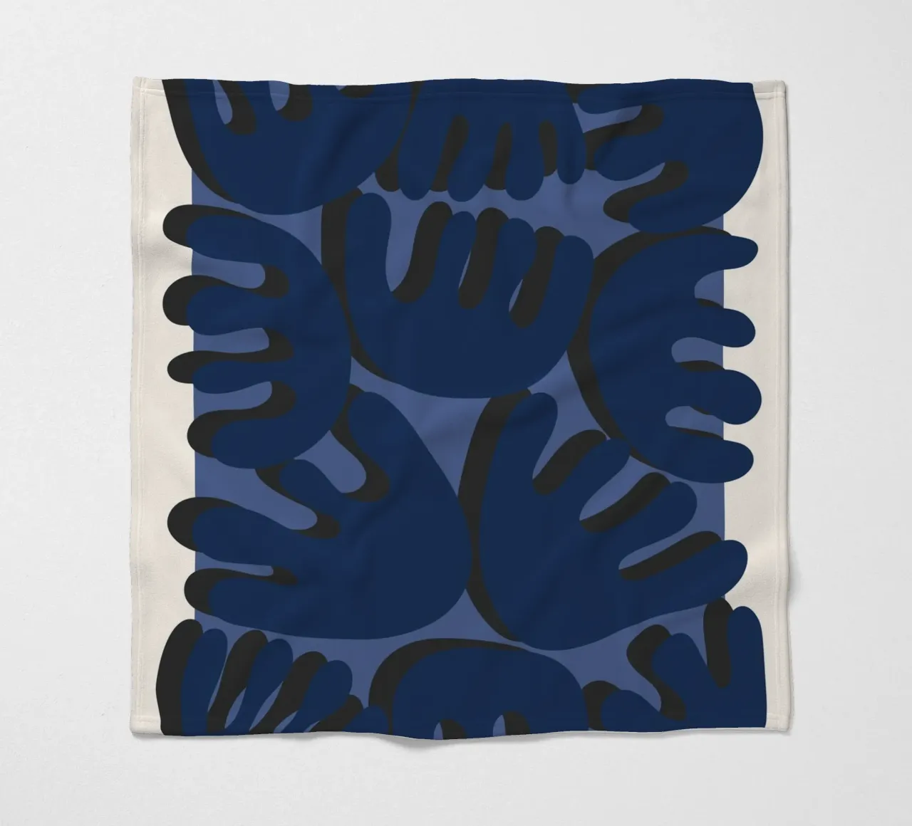 Rounded geometry fleece blanket by RS LAB STUDIO