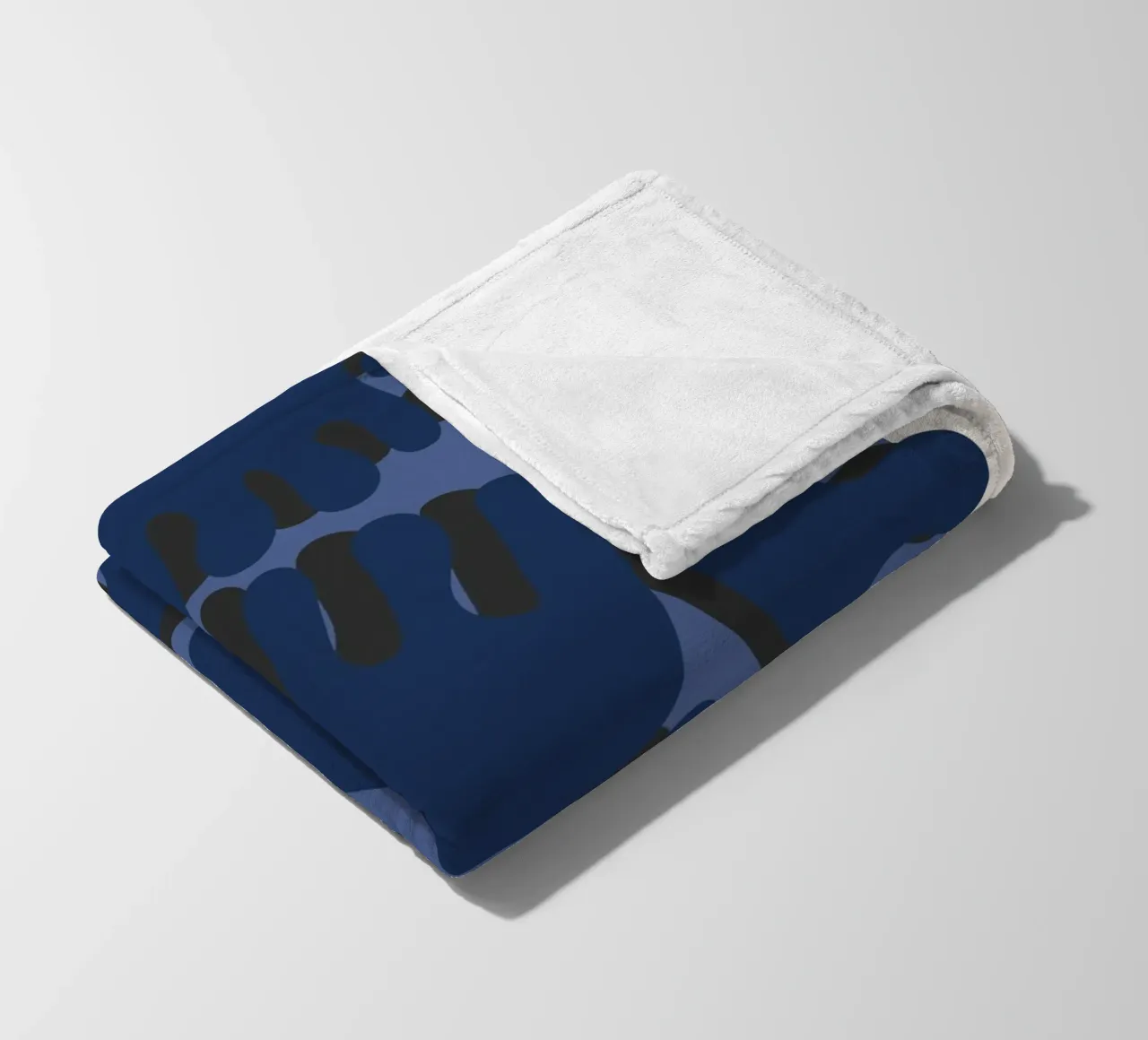 Rounded geometry fleece blanket by RS LAB STUDIO