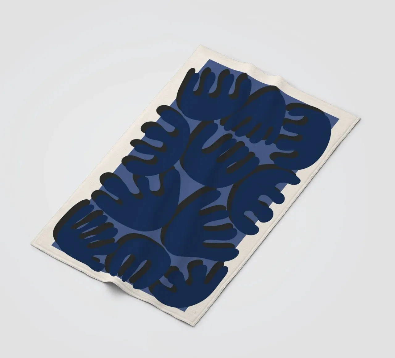 Rounded geometry fleece blanket by RS LAB STUDIO