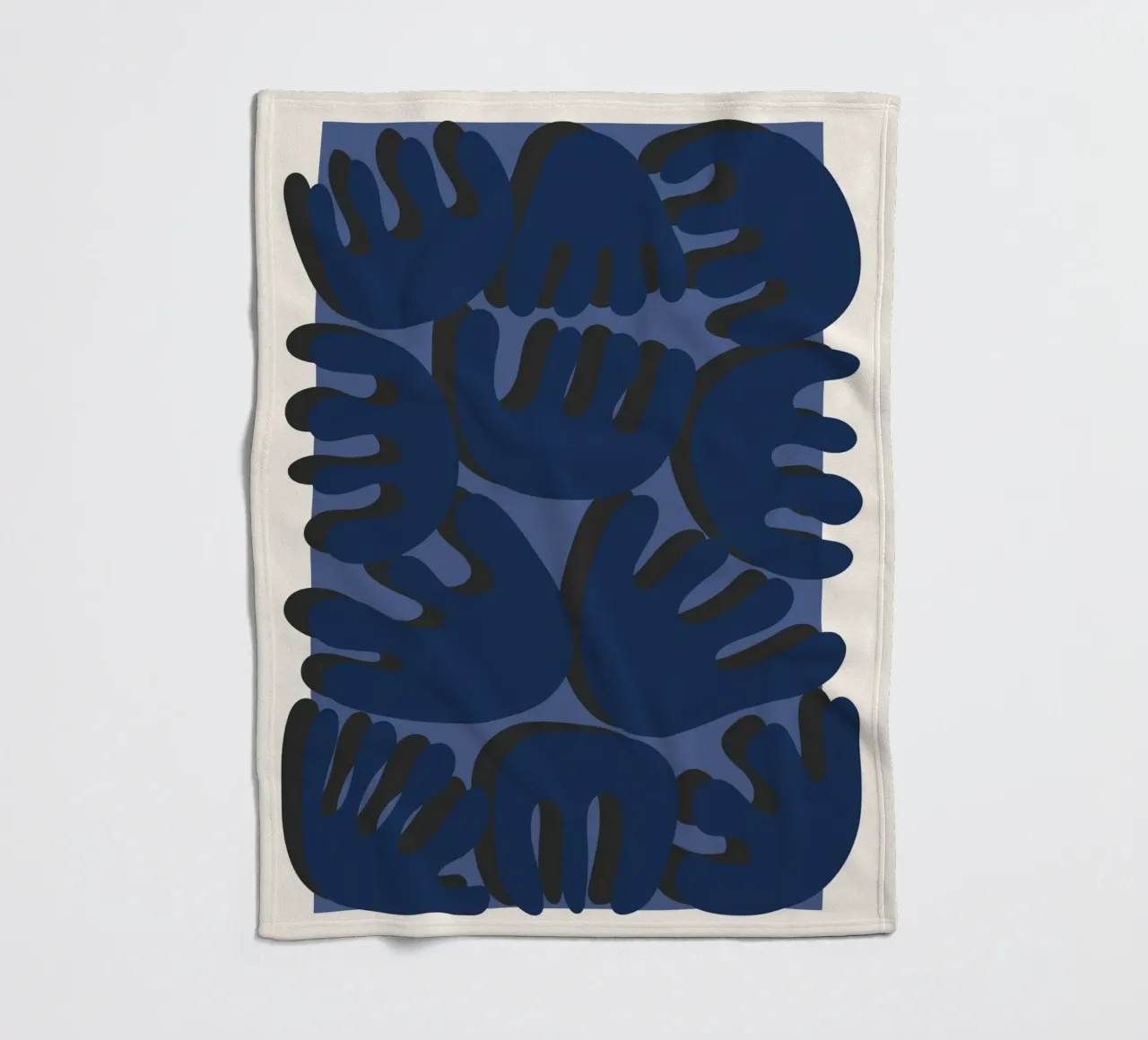 Rounded geometry fleece blanket by RS LAB STUDIO