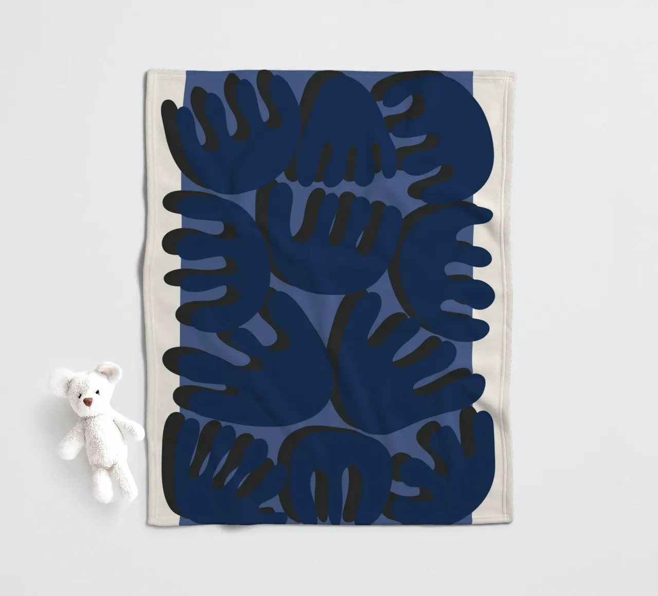 Rounded geometry fleece blanket by RS LAB STUDIO