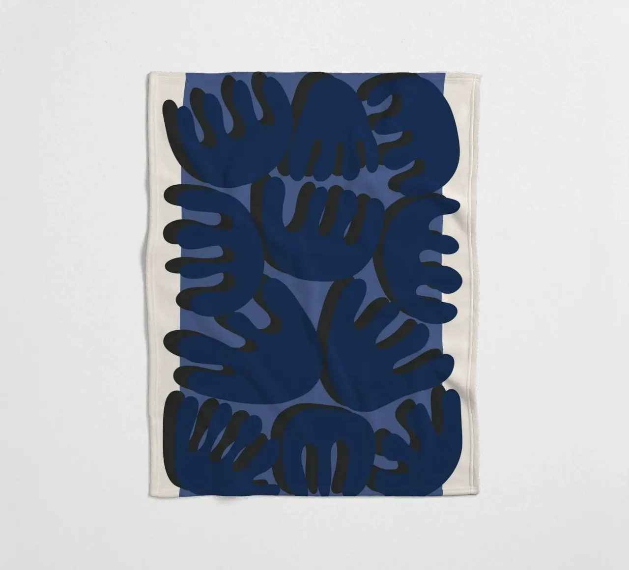 Rounded geometry fleece blanket by RS LAB STUDIO