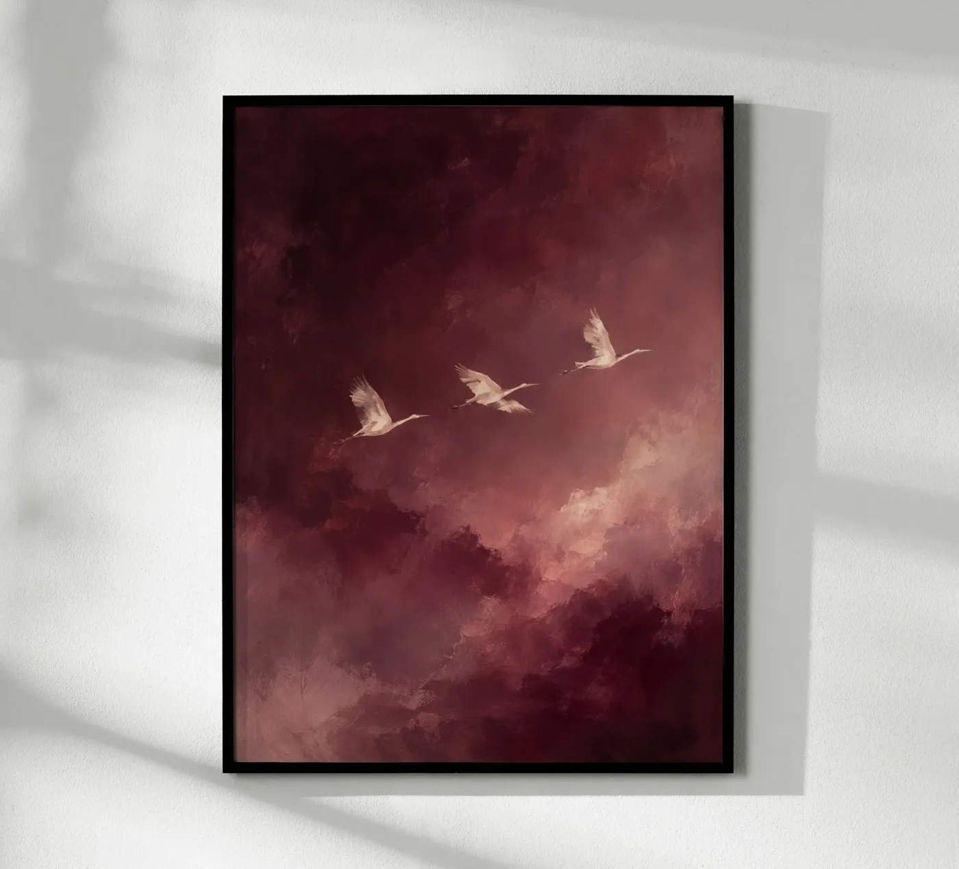 Cranes Flying poster by Words & wonders