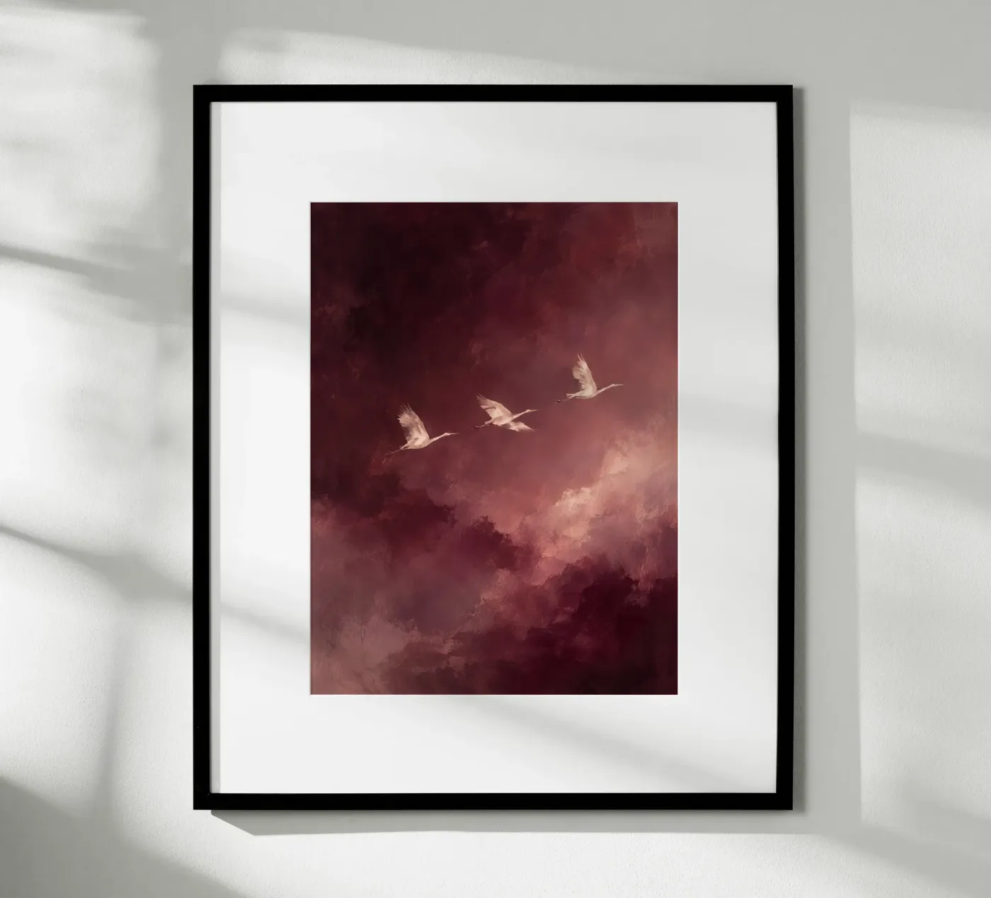 Cranes Flying poster by Words & wonders