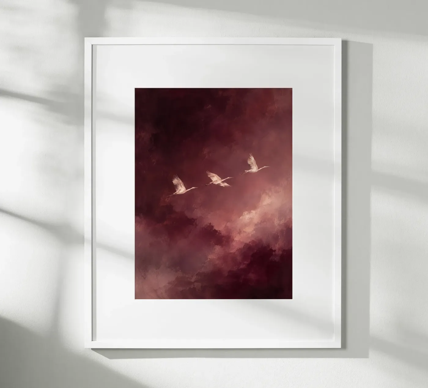 Cranes Flying poster by Words & wonders