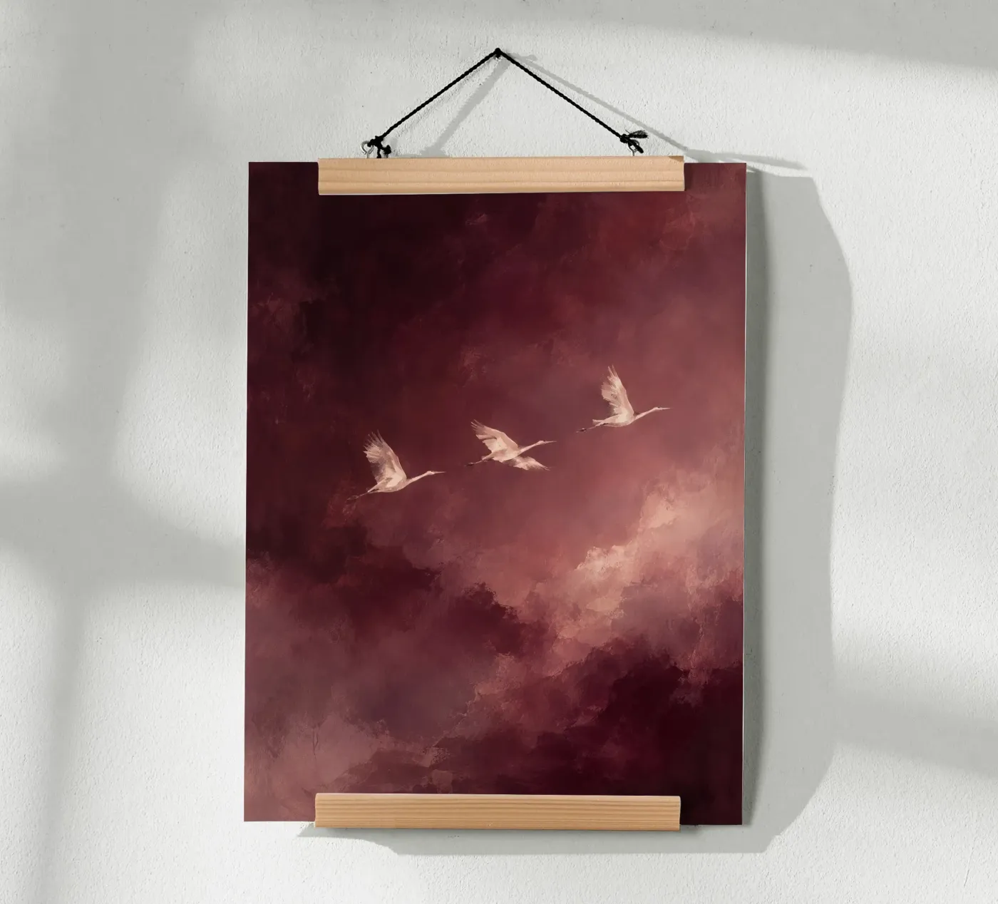 Cranes Flying poster by Words & wonders