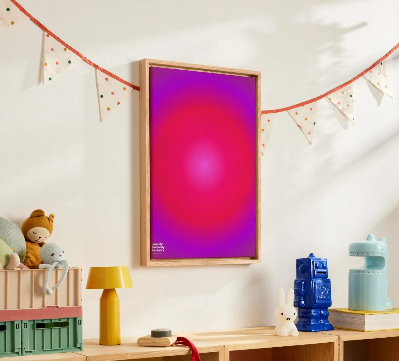 Circular Illumination canvas with Floater frame by RS LAB STUDIO