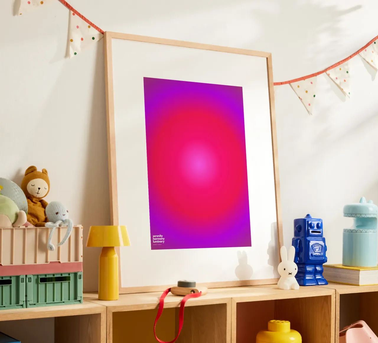 Circular Illumination poster with plastic frame by RS LAB STUDIO