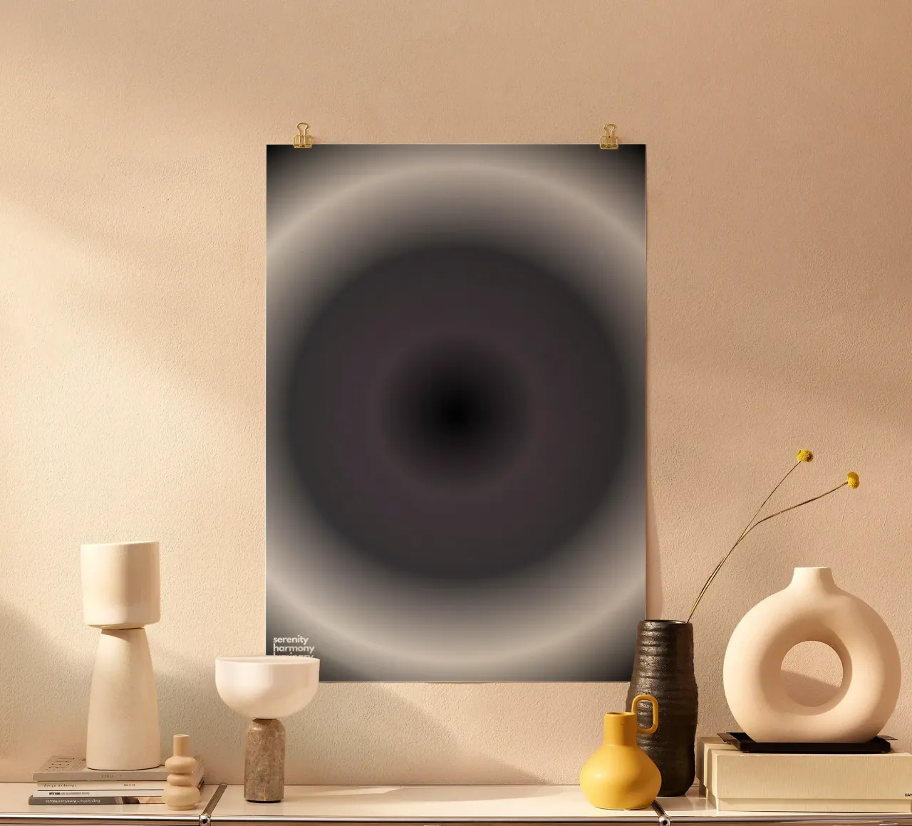 Luce celeste poster con telaio in legno da RS LAB STUDIO