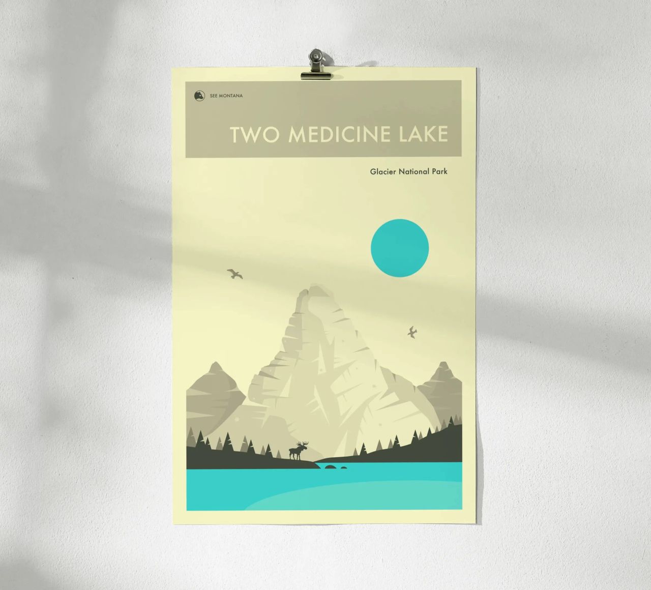 GLACIER NATIONAL PARK Poster von Jazzberry Blue
