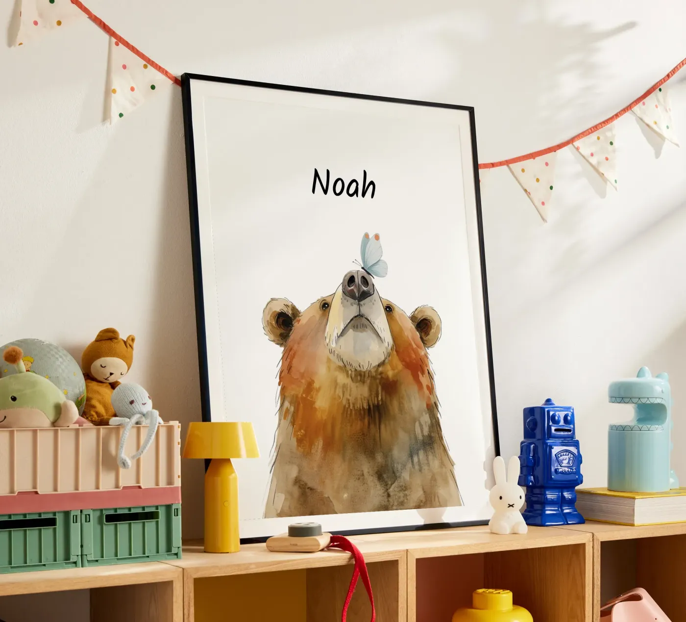 Orso con farfalla poster da Klitzeklein
