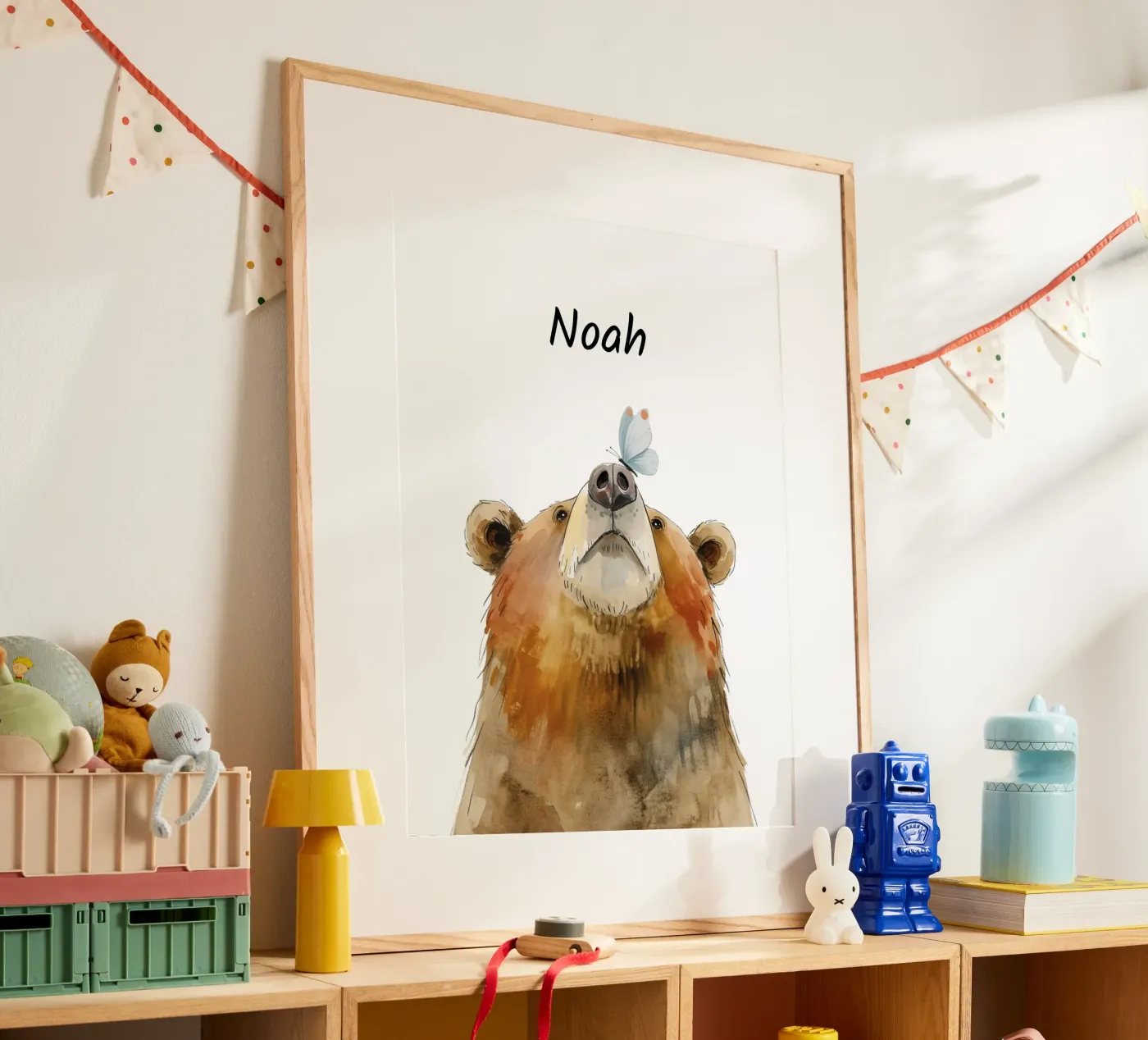 Orso con farfalla poster da Klitzeklein
