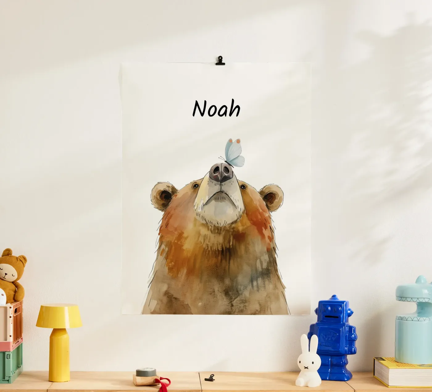 Orso con farfalla poster da Klitzeklein