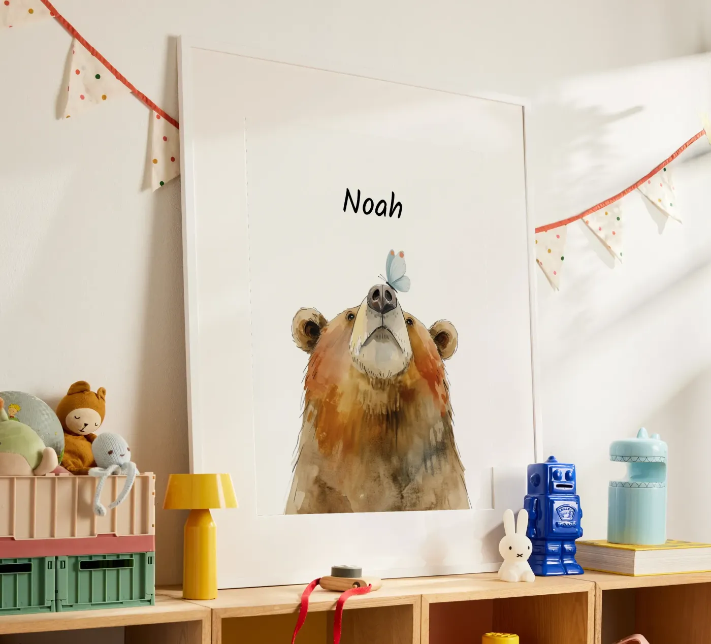 Orso con farfalla poster da Klitzeklein
