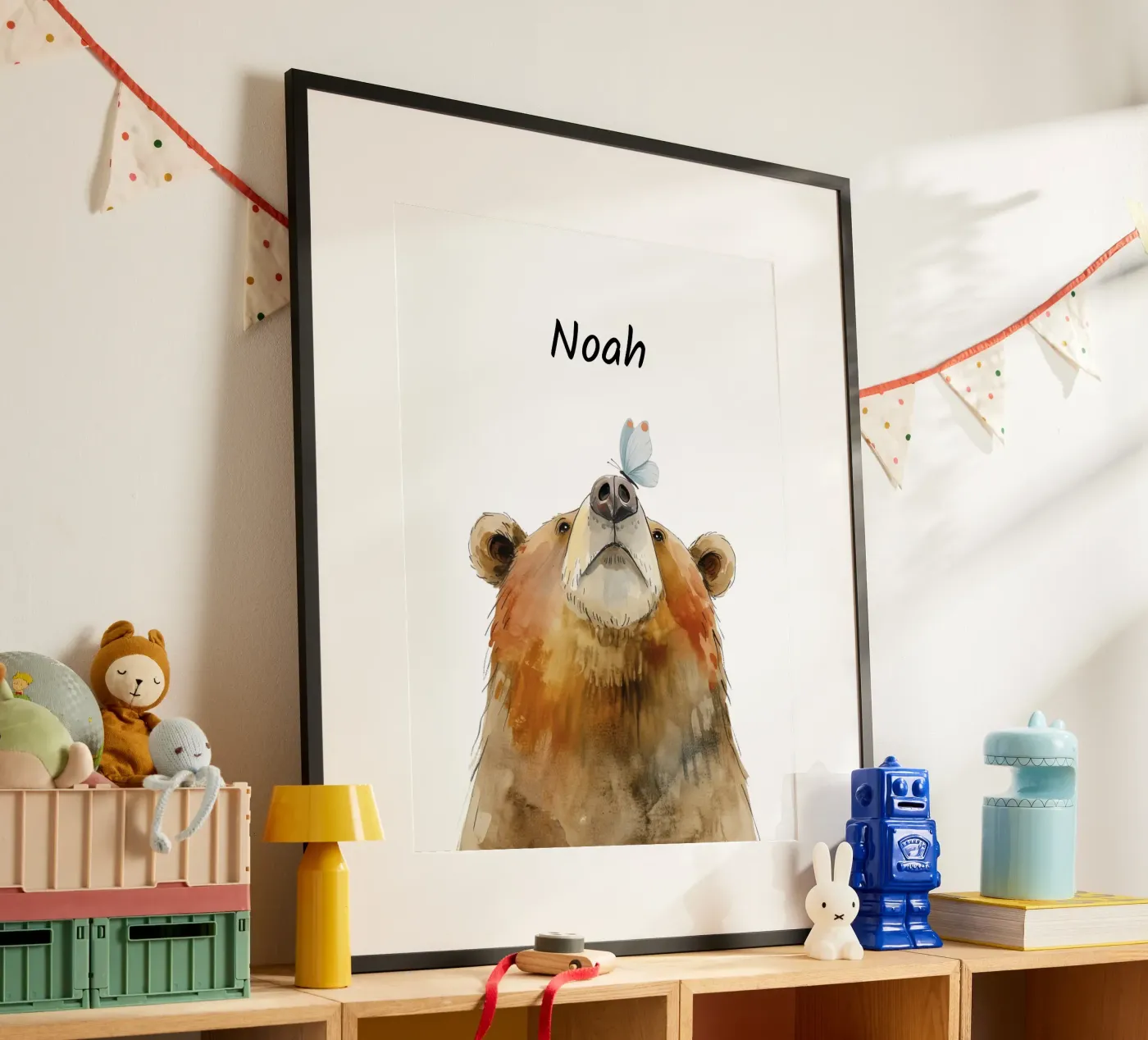 Orso con farfalla poster da Klitzeklein