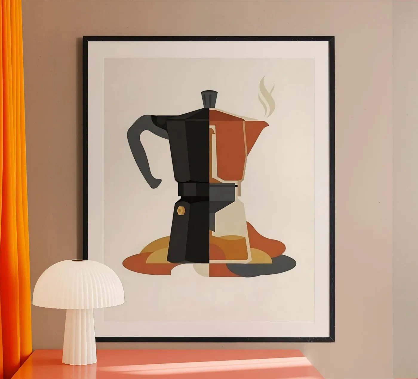 Modern Split Moka Pot Design poster da ZEN POURS