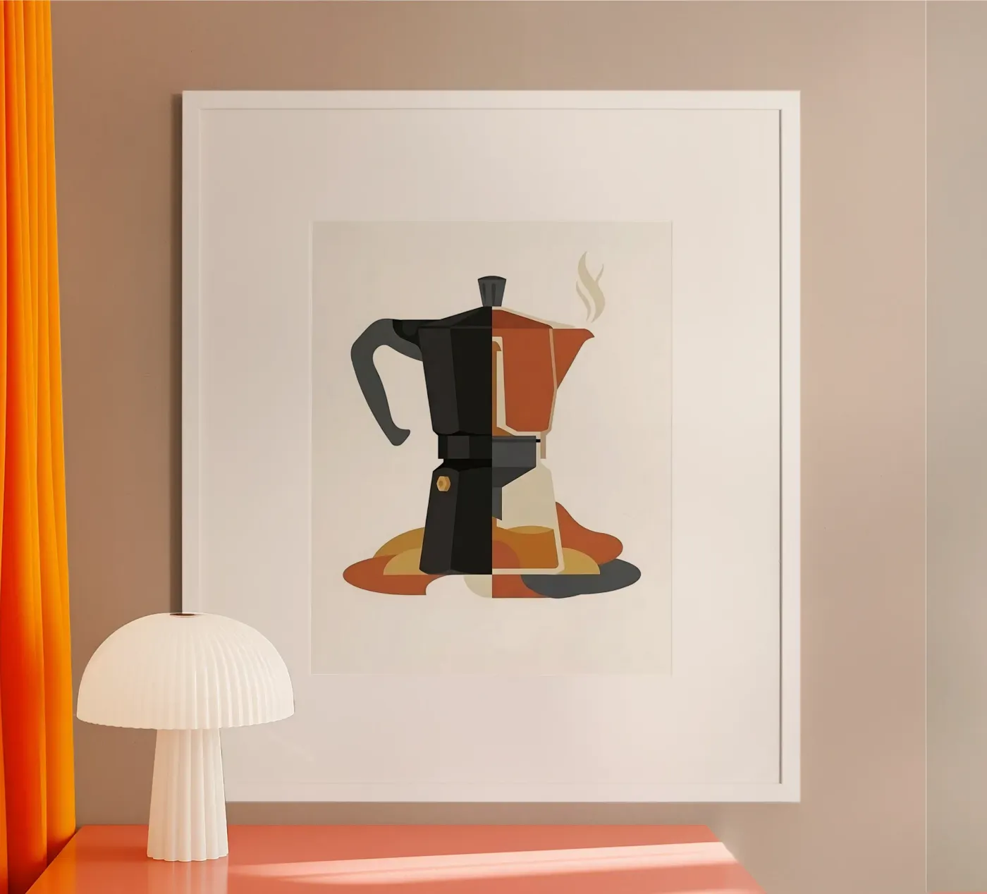 Modern Split Moka Pot Design poster da ZEN POURS