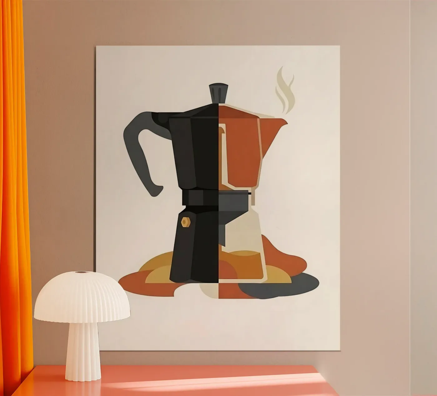 Modern Split Moka Pot Design poster da ZEN POURS