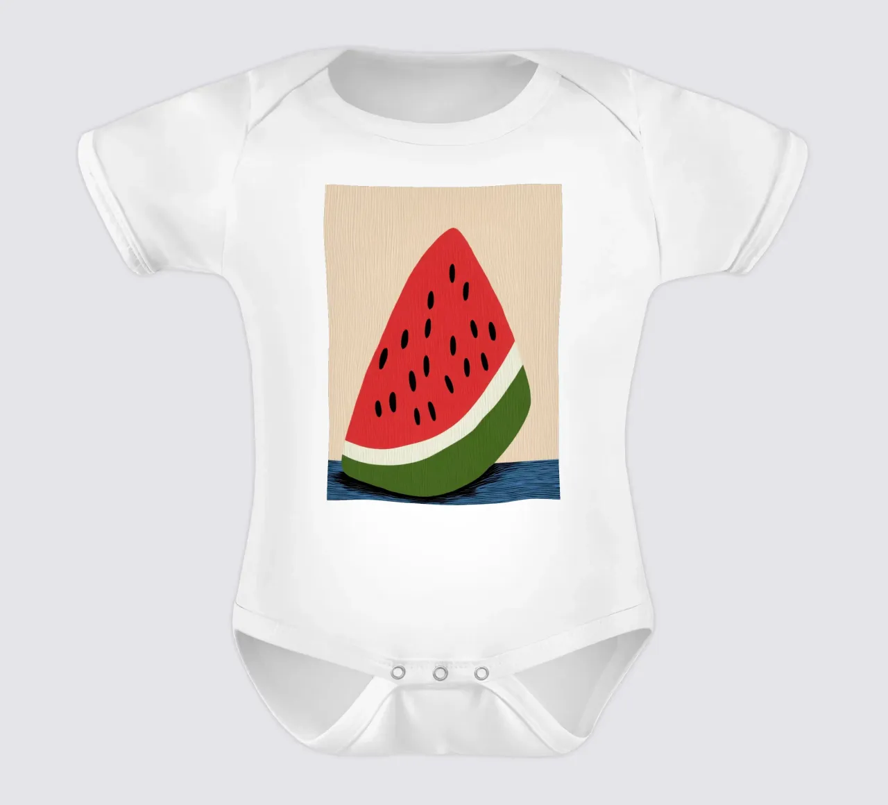 Scheibe Wassermelone Sommer Kurzarm Babybody von Pop and Fruits - Affiches & posters
