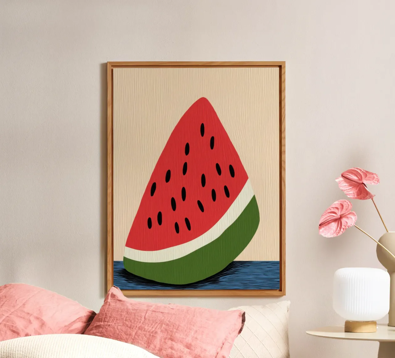 Fetta di anguria estiva alluminio dibond da Pop and Fruits - Affiches & posters
