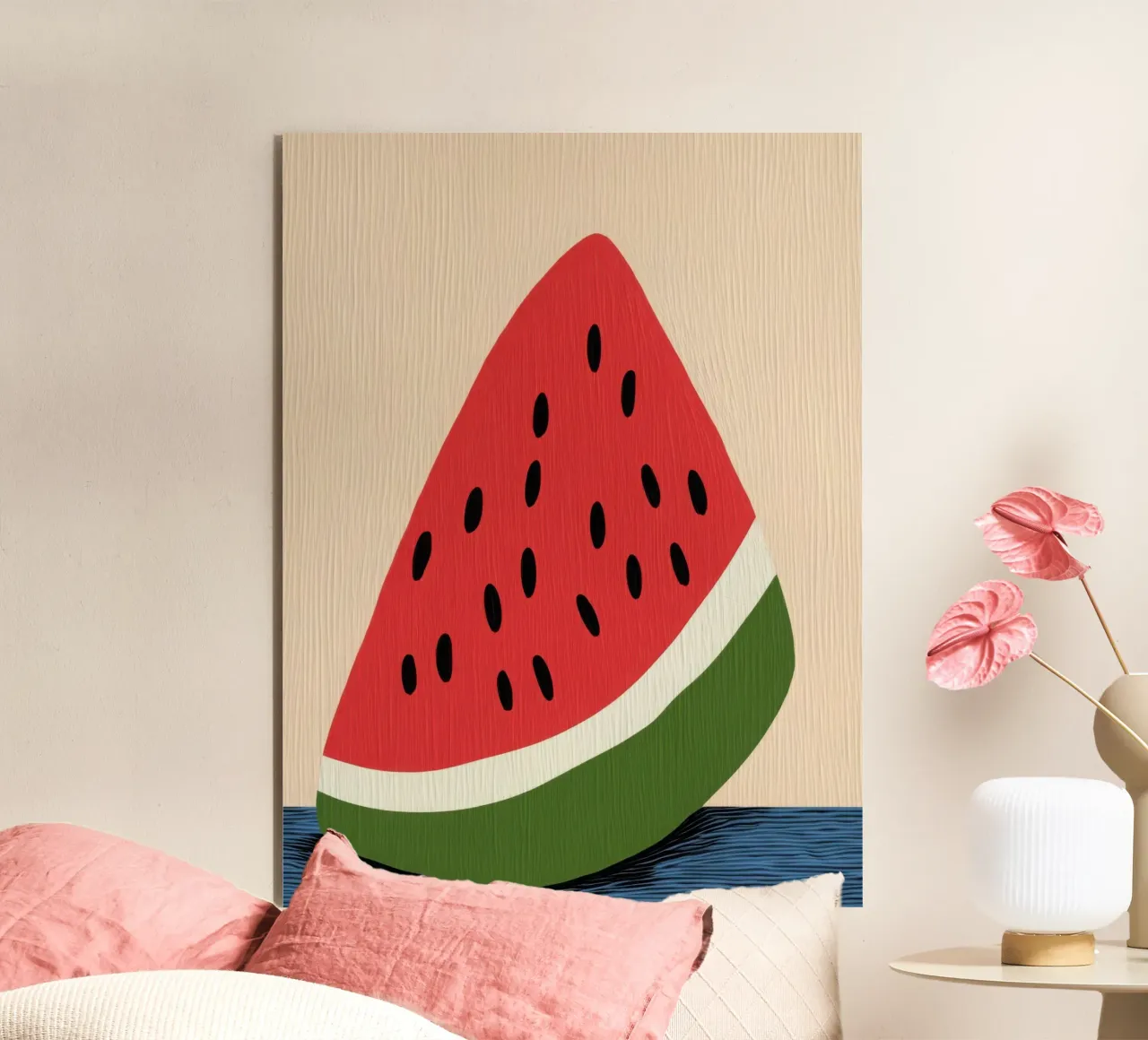 Fetta di anguria estiva alluminio dibond da Pop and Fruits - Affiches & posters