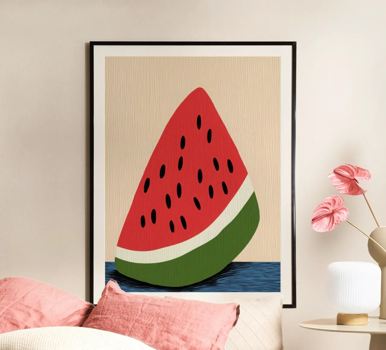 Fetta di anguria estiva carta hahnemühle da Pop and Fruits - Affiches & posters