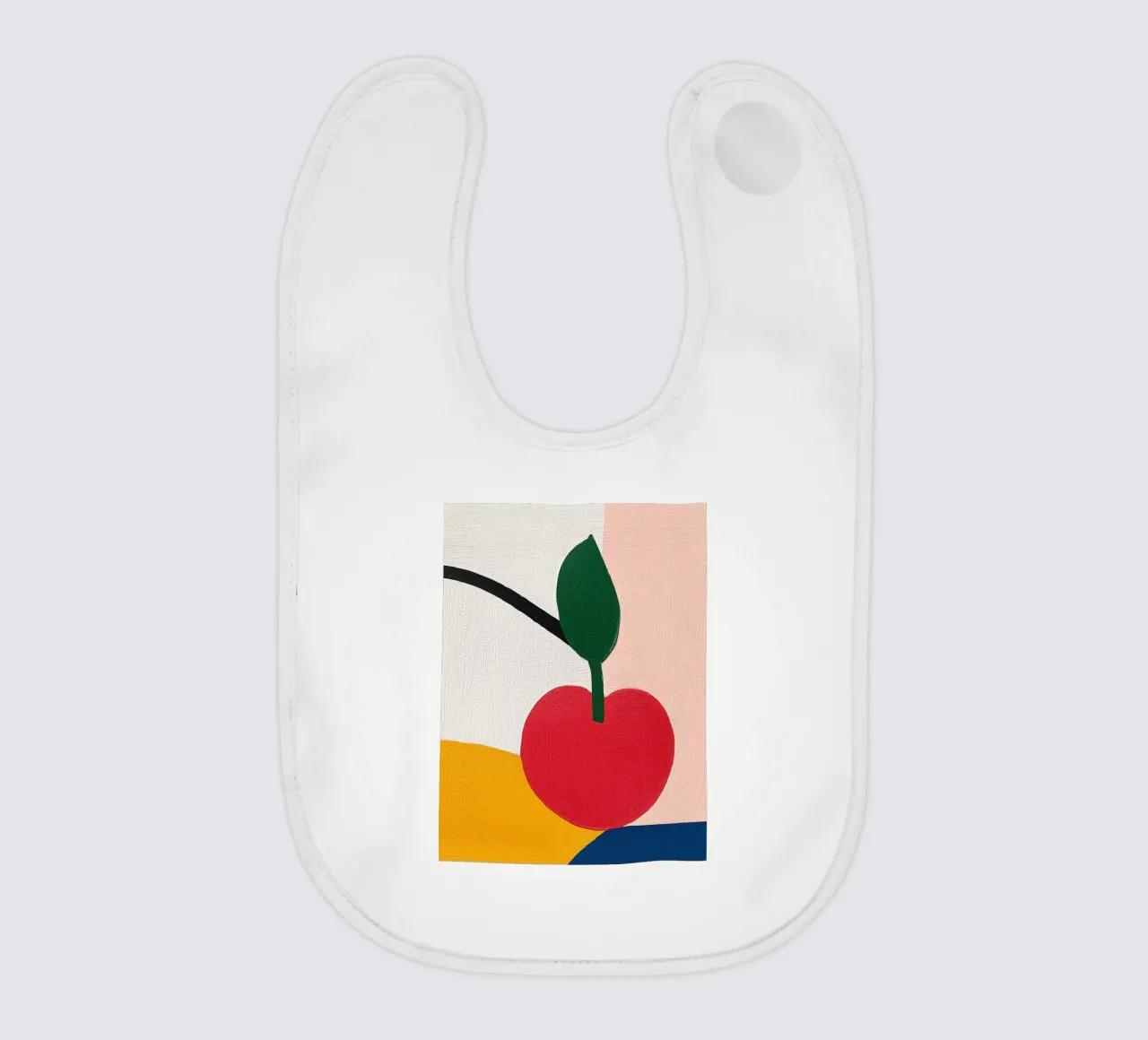 Geometric cherry baby bib by Pop and Fruits - Affiches & posters