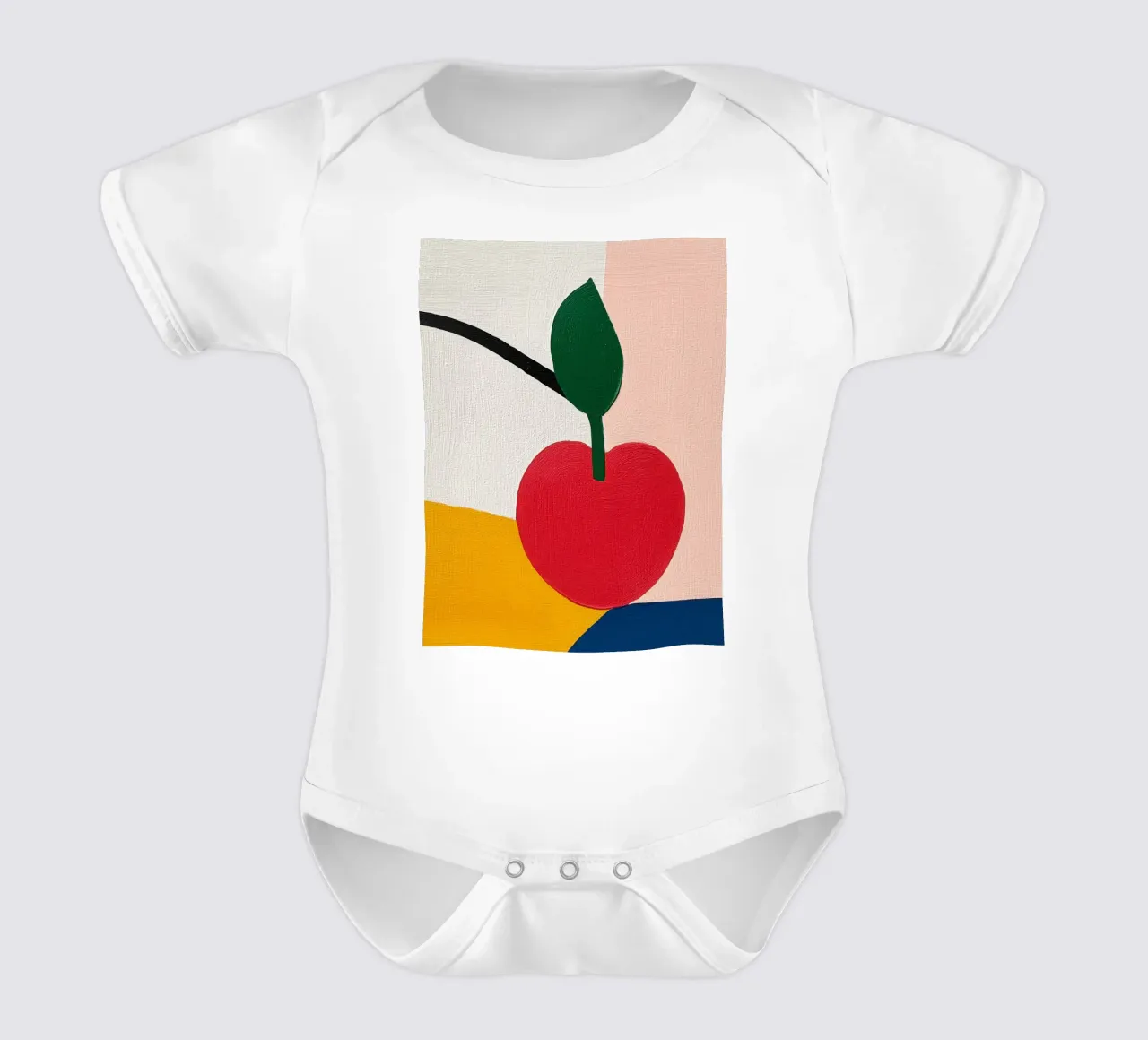 Ciliegia geometrica body neonato maniche corte da Pop and Fruits - Affiches & posters