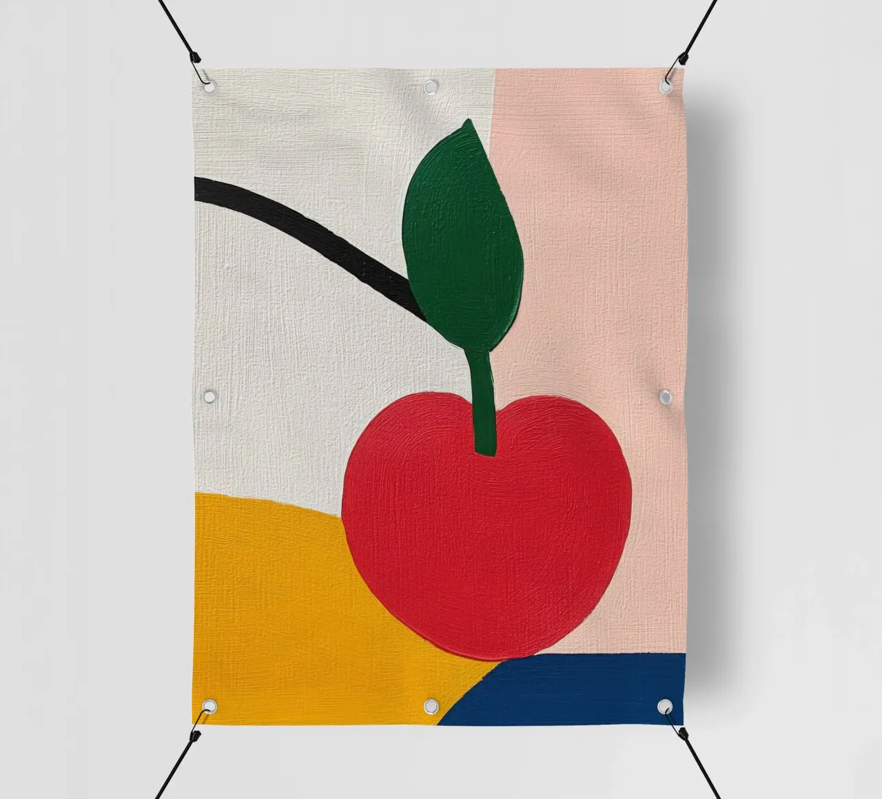 Ciliegia geometrica telo in pvc da Pop and Fruits - Affiches & posters