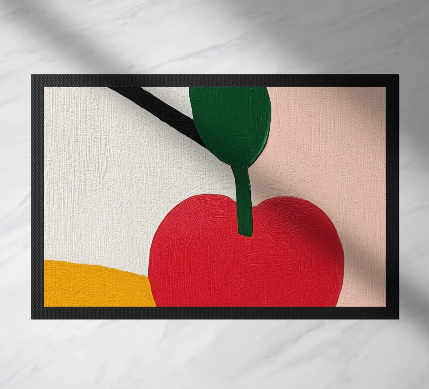 Geometrische kers deurmat van Pop and Fruits - Affiches & posters