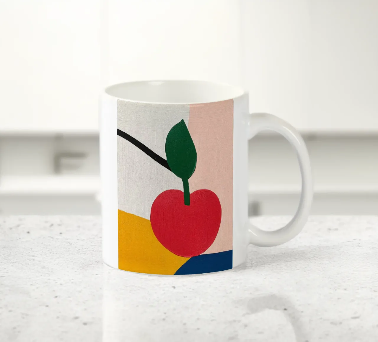 Ciliegia geometrica tazza in ceramica da Pop and Fruits - Affiches & posters