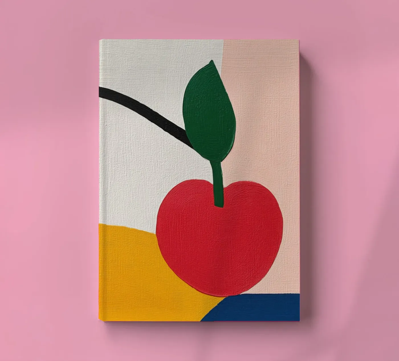 Geometric cherry notebook by Pop and Fruits - Affiches & posters