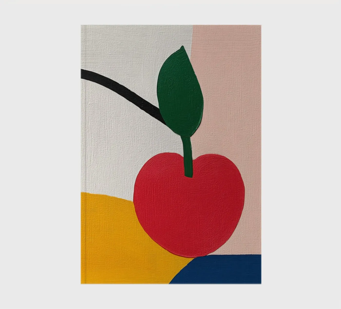 Geometric cherry notebook by Pop and Fruits - Affiches & posters
