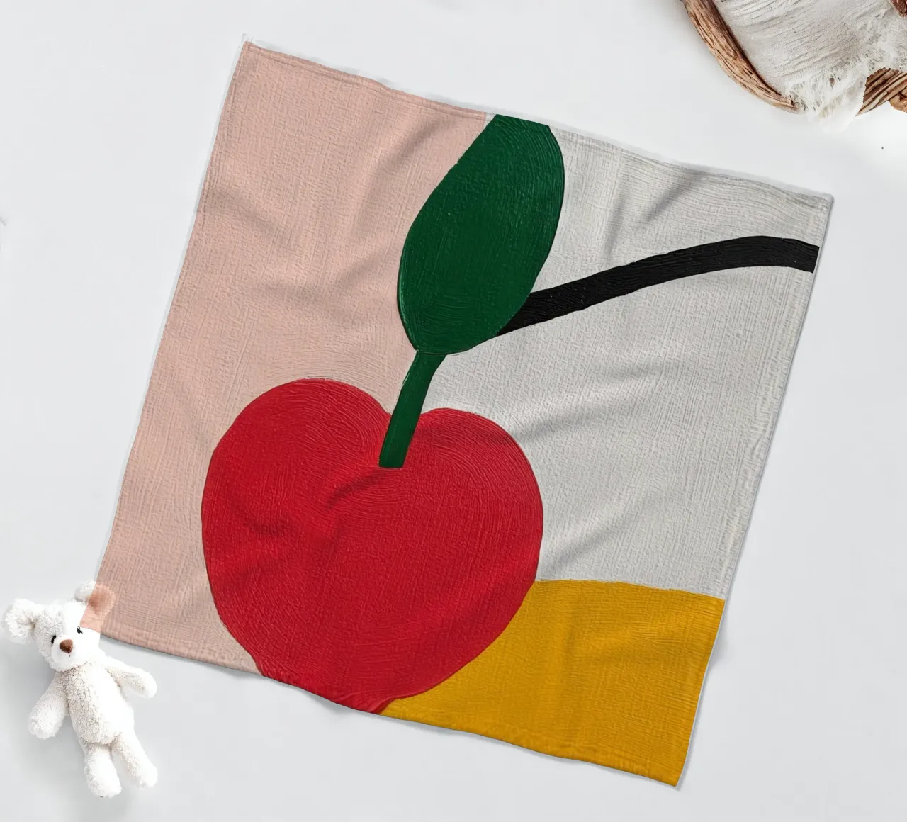 Kirsche Geometrisch Fleecedecke von Pop and Fruits - Affiches & posters