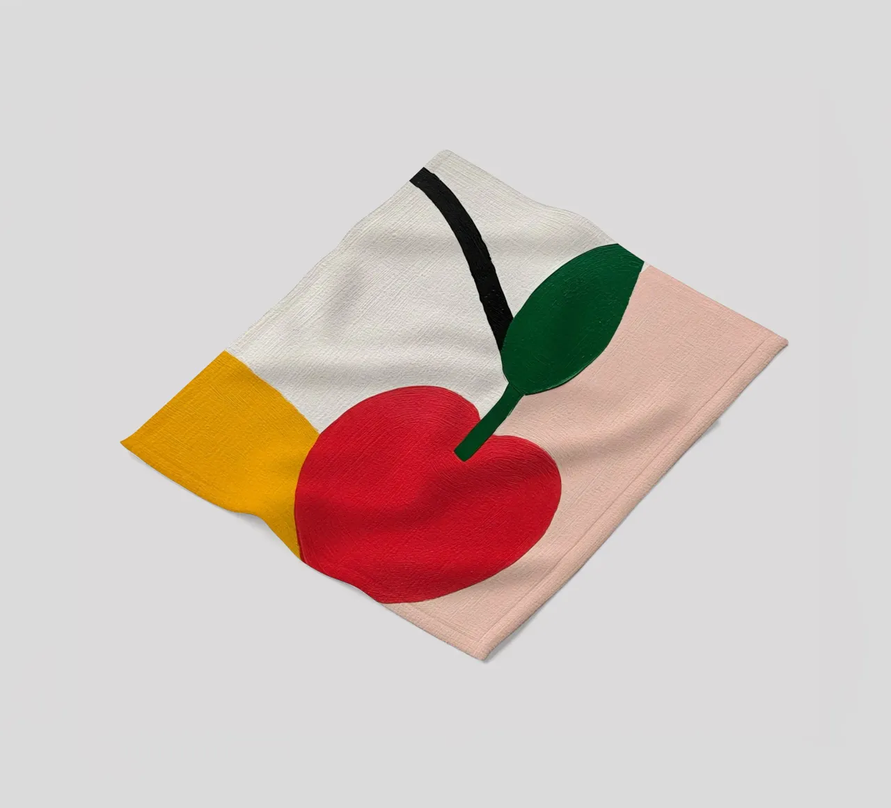 Kirsche Geometrisch Fleecedecke von Pop and Fruits - Affiches & posters