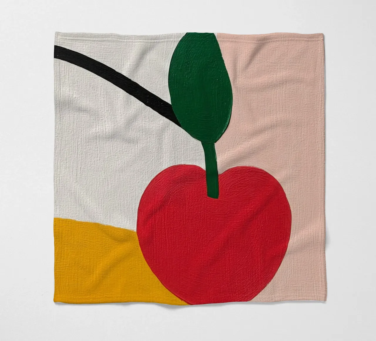 Kirsche Geometrisch Fleecedecke von Pop and Fruits - Affiches & posters