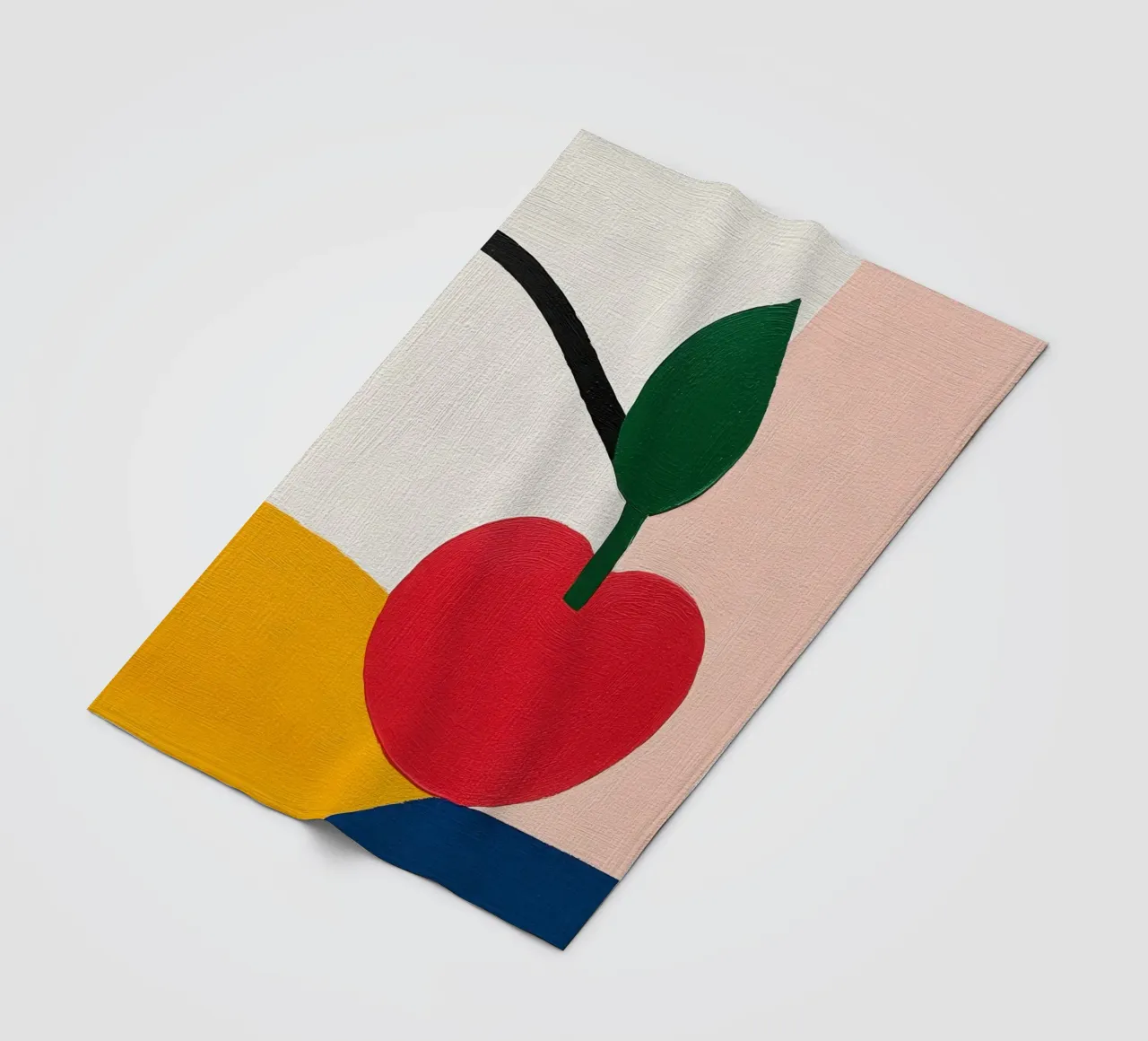 Kirsche Geometrisch Fleecedecke von Pop and Fruits - Affiches & posters