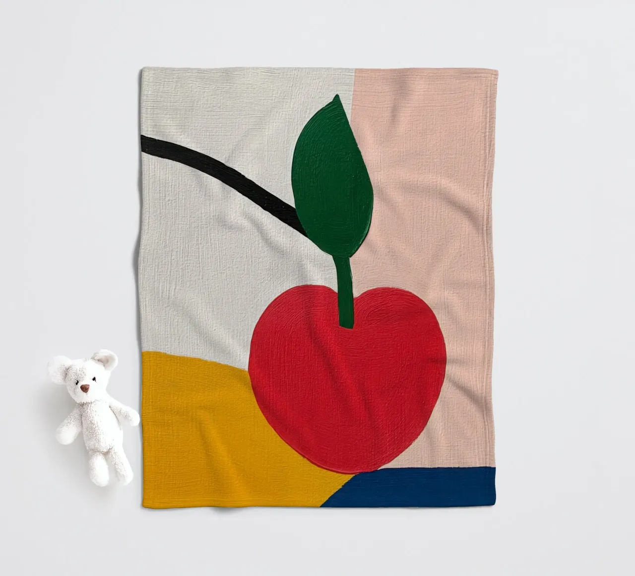 Kirsche Geometrisch Fleecedecke von Pop and Fruits - Affiches & posters