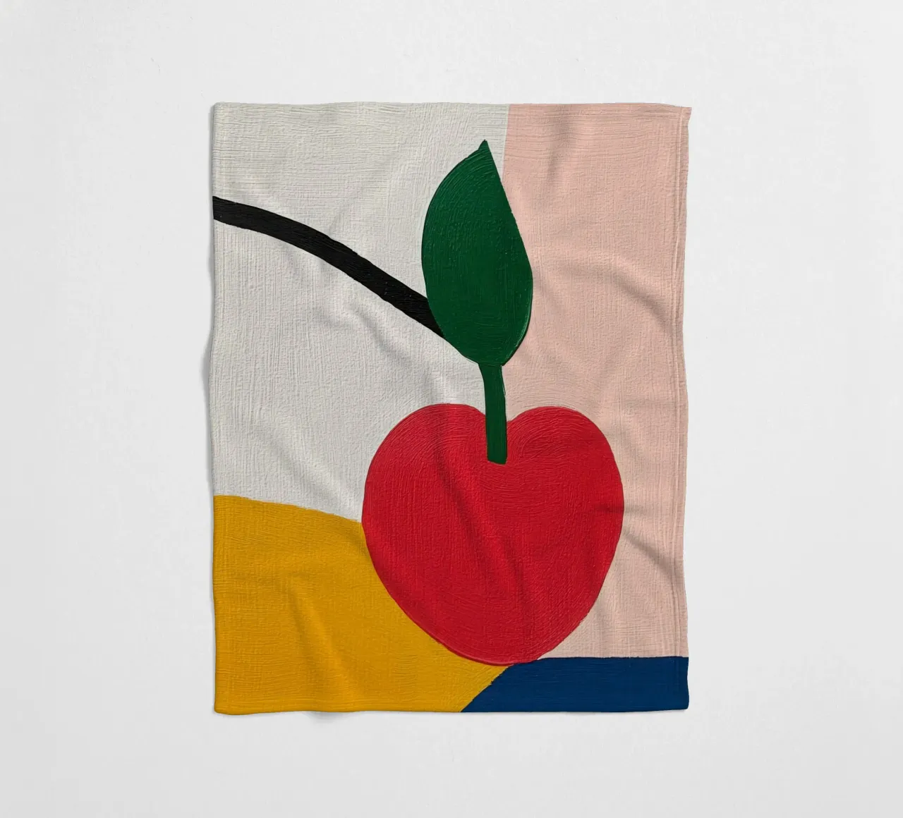 Kirsche Geometrisch Fleecedecke von Pop and Fruits - Affiches & posters