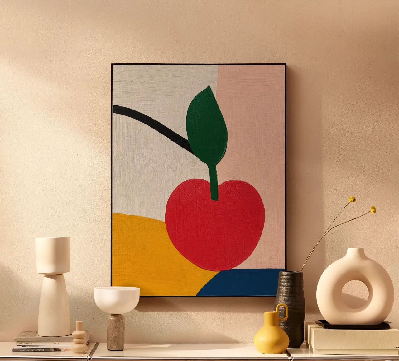 Ciliegia geometrica plexiglass da Pop and Fruits - Affiches & posters