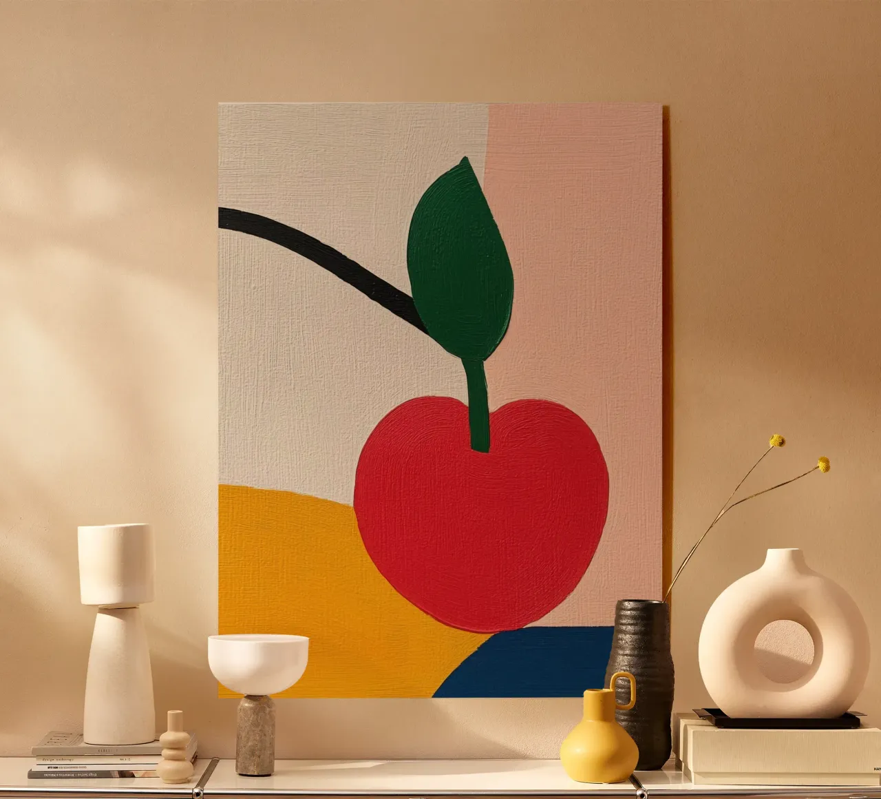 Ciliegia geometrica plexiglass da Pop and Fruits - Affiches & posters