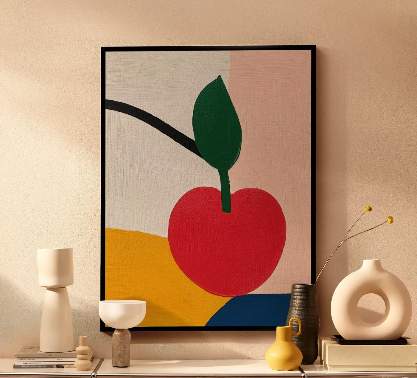 Ciliegia geometrica poster da Pop and Fruits - Affiches & posters