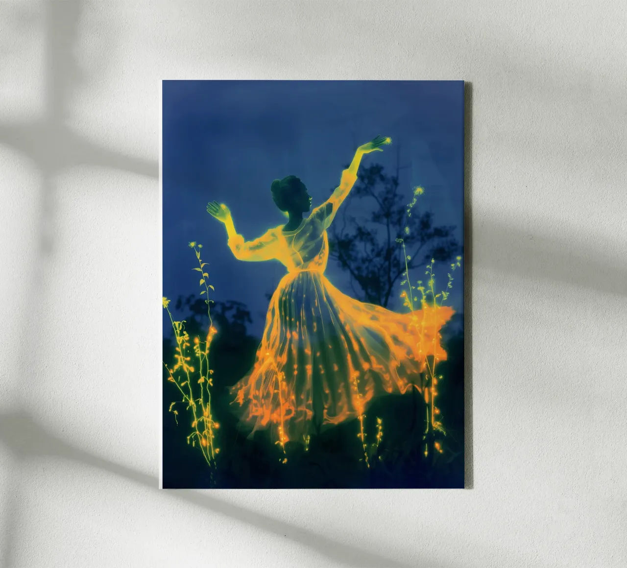 Dance into June | Mystieke multiple exposure poëzie canvas met Baklijst van Autofocus
