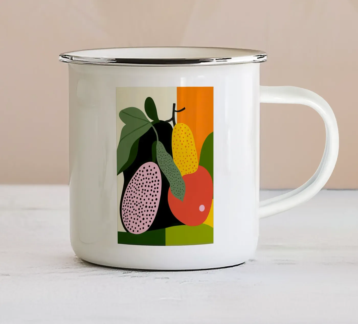 Fruity composition enamel mug by Pop and Fruits - Affiches & posters