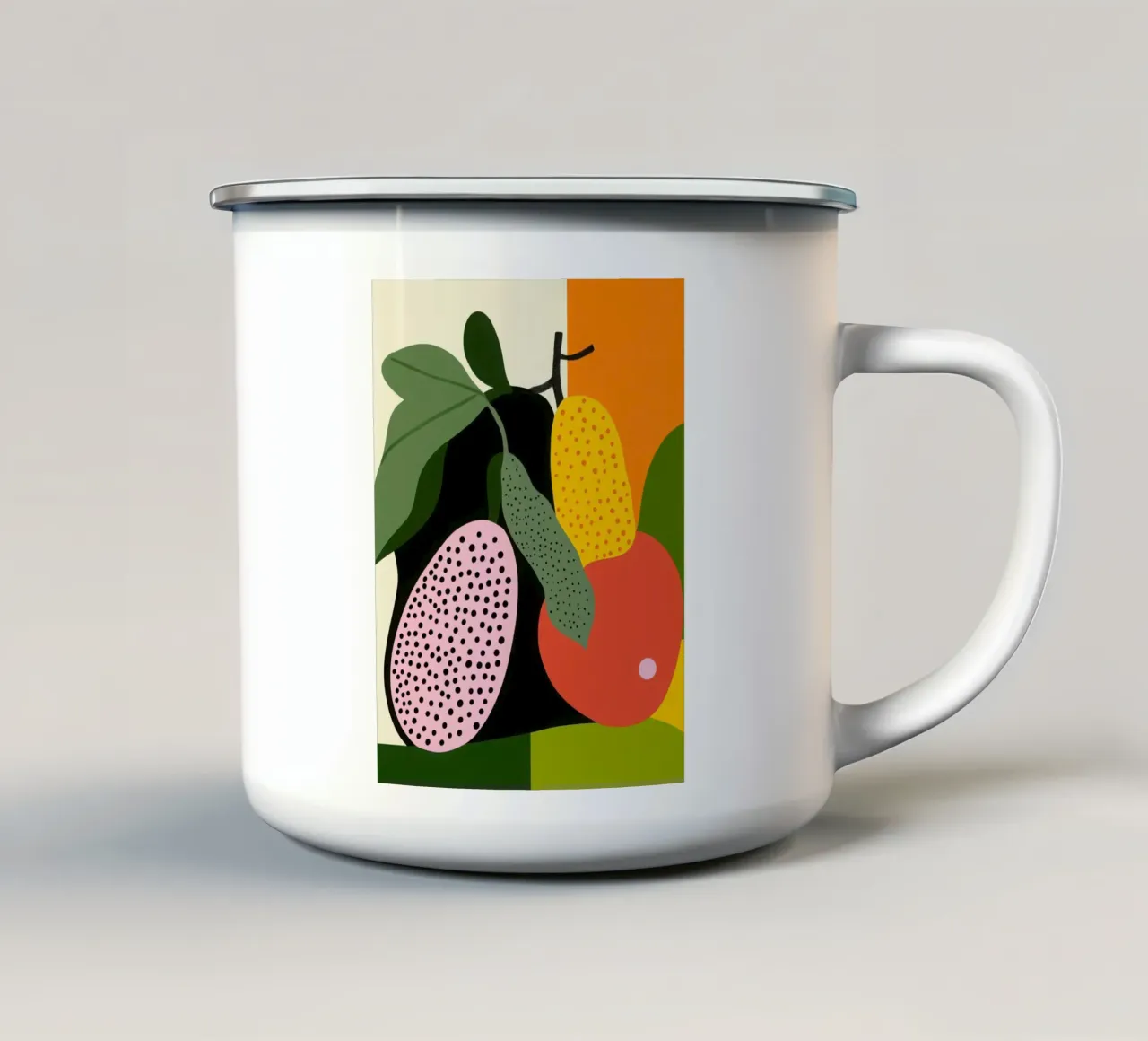 Composizione fruttata tazza in smalto da Pop and Fruits - Affiches & posters