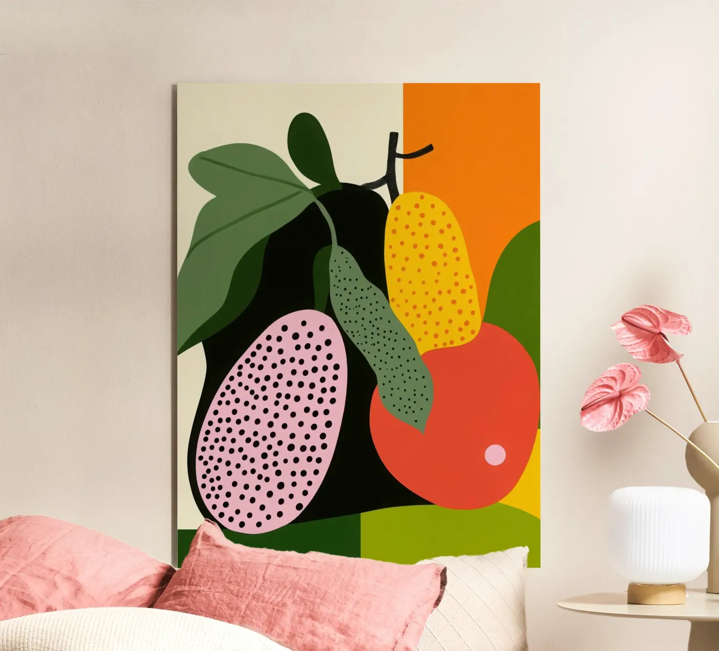 Fruitige samenstelling aluminium-dibond van Pop and Fruits - Affiches & posters