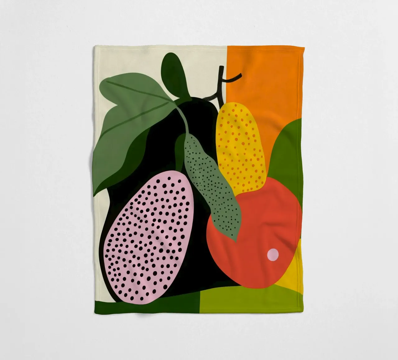 Fruity composition fleece blanket by Pop and Fruits - Affiches & posters