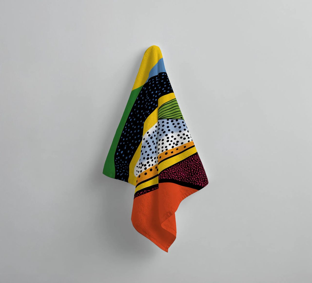 Pointillist Papaya towel by Pop and Fruits - Affiches & posters