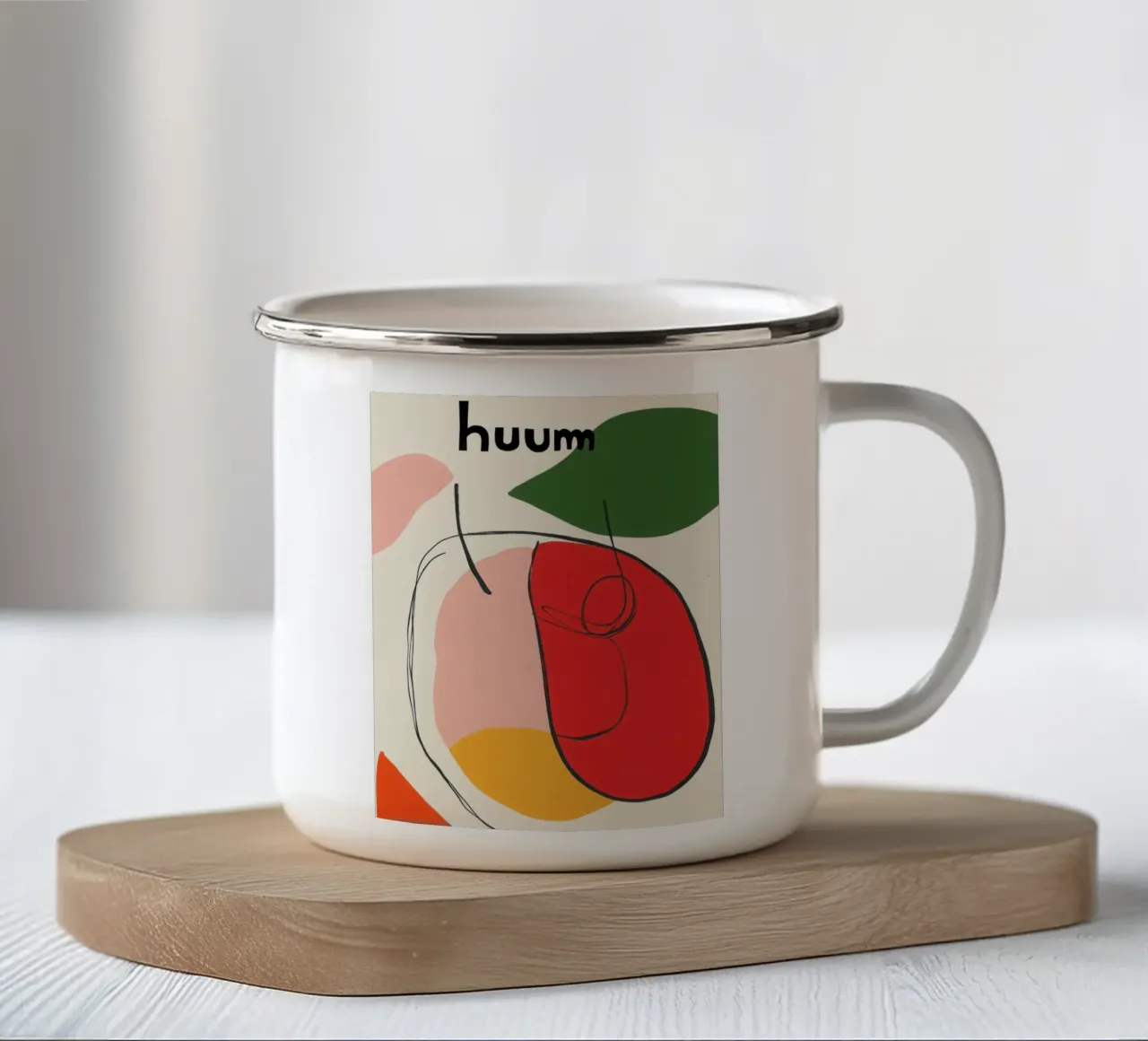 Composizione astratta minimalista tazza in smalto da Pop and Fruits - Affiches & posters