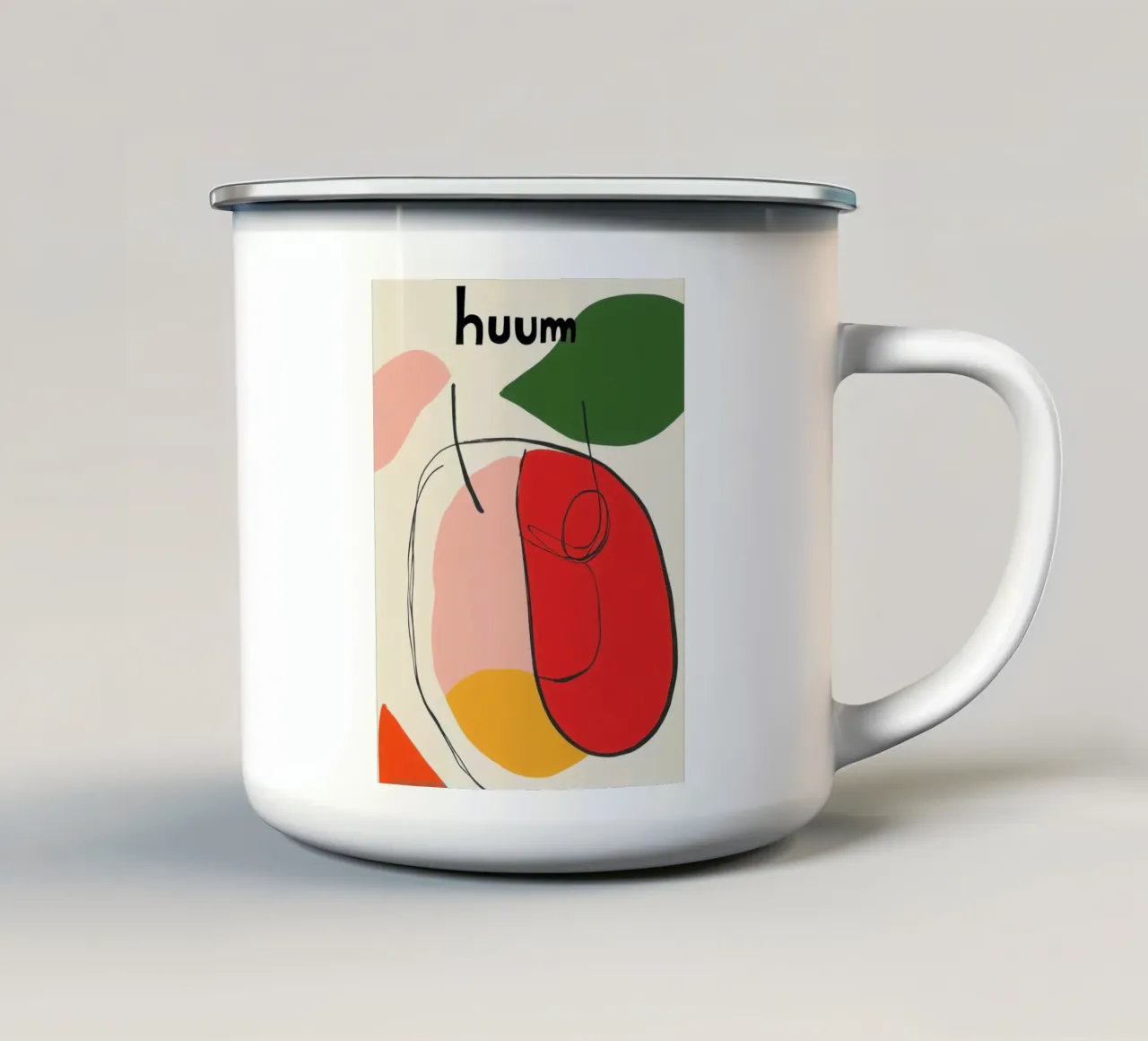 Composizione astratta minimalista tazza in smalto da Pop and Fruits - Affiches & posters